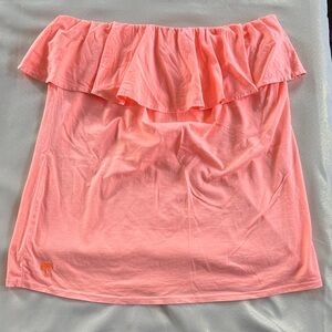 Coral Ruffle Women's Shirt
